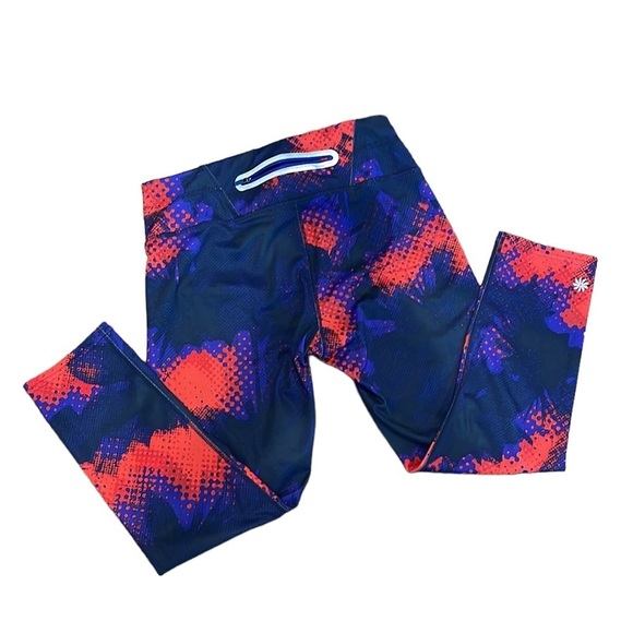 ATHLETA Blue and red 3/4 leggings. Size small - Picture 7 of 12